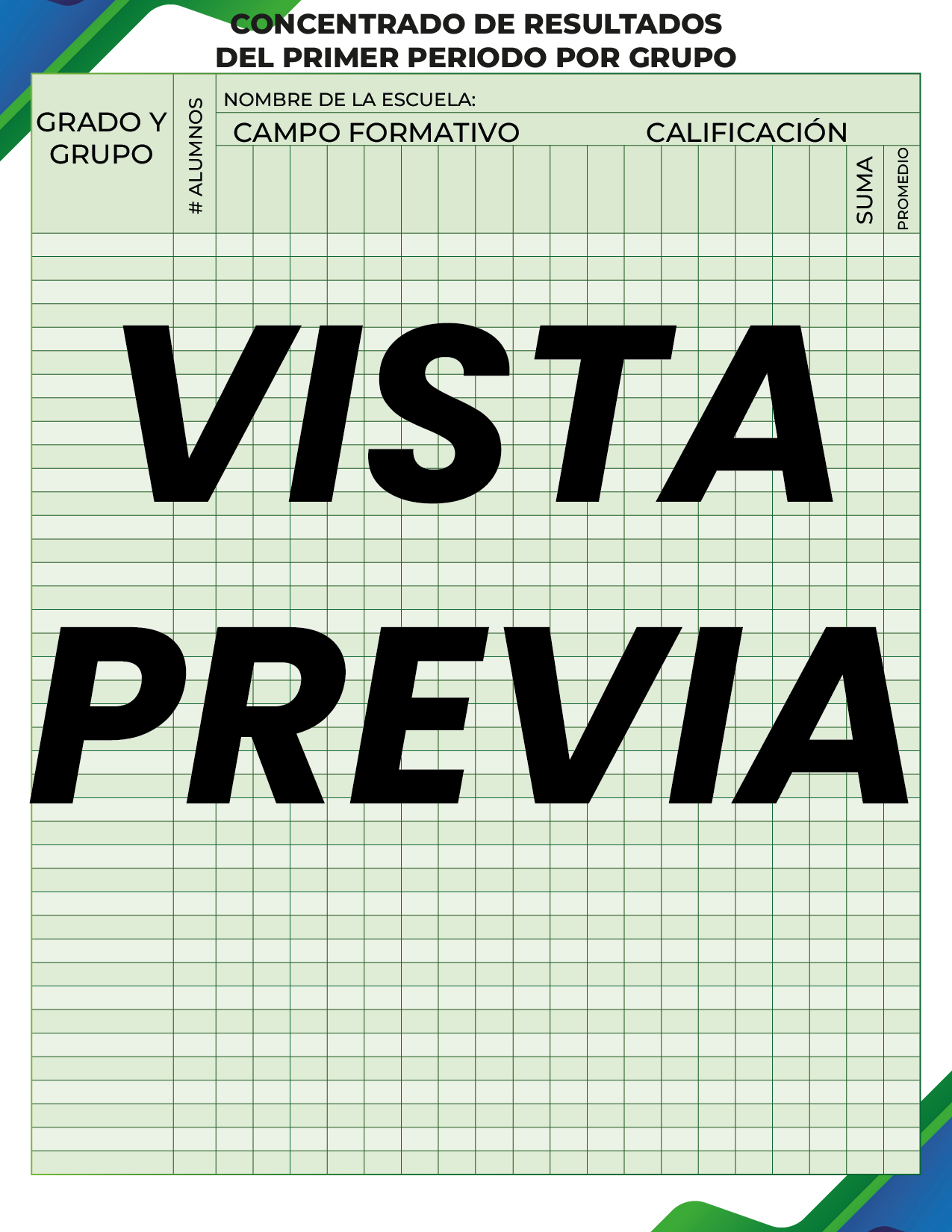Agenda Formal Verde-azul DIRECTOR Primaria