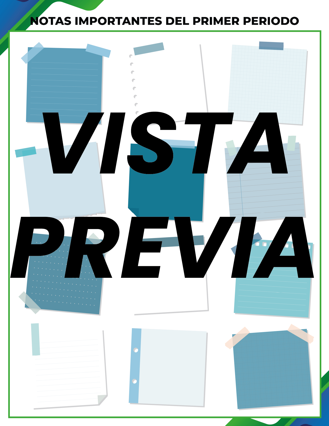 Agenda Formal Verde-azul DIRECTOR Primaria