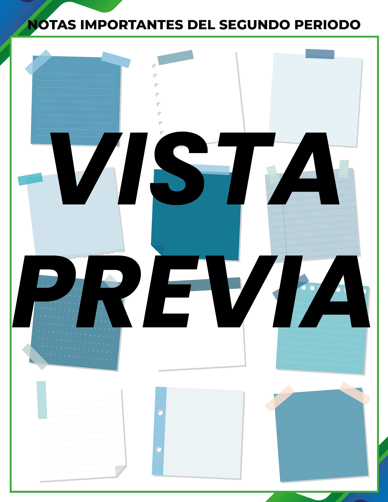 Agenda Formal Verde-azul DIRECTOR Primaria