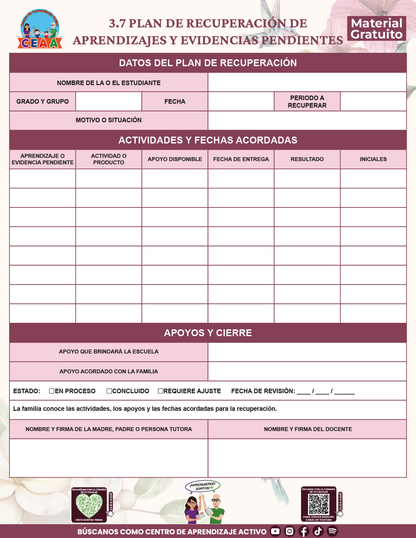 BITÁCORA PARA LA ORGANIZACIÓN Y SEGUIMIENTO PARA LA ATENCIÓN A MADRES Y PADRES DE FAMILIA V1 en PDF