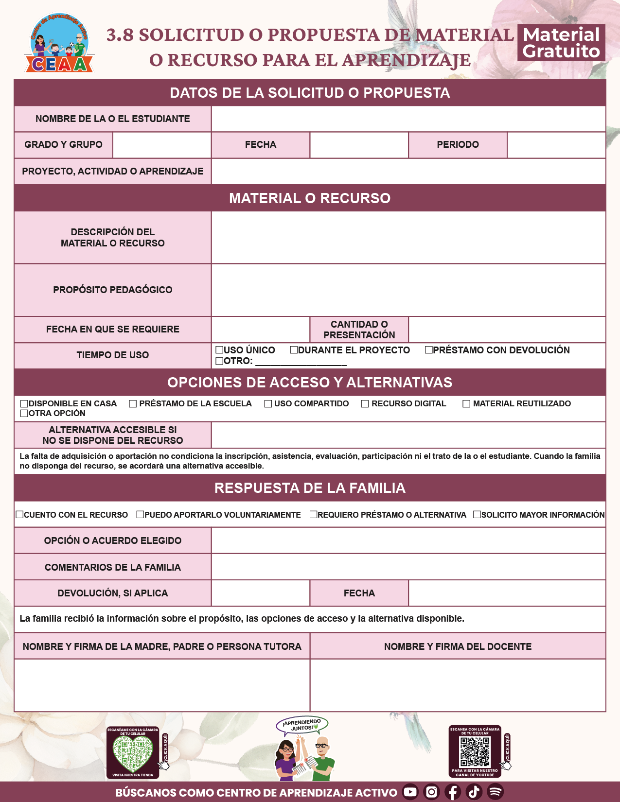 BITÁCORA PARA LA ORGANIZACIÓN Y SEGUIMIENTO PARA LA ATENCIÓN A MADRES Y PADRES DE FAMILIA V1 en PDF