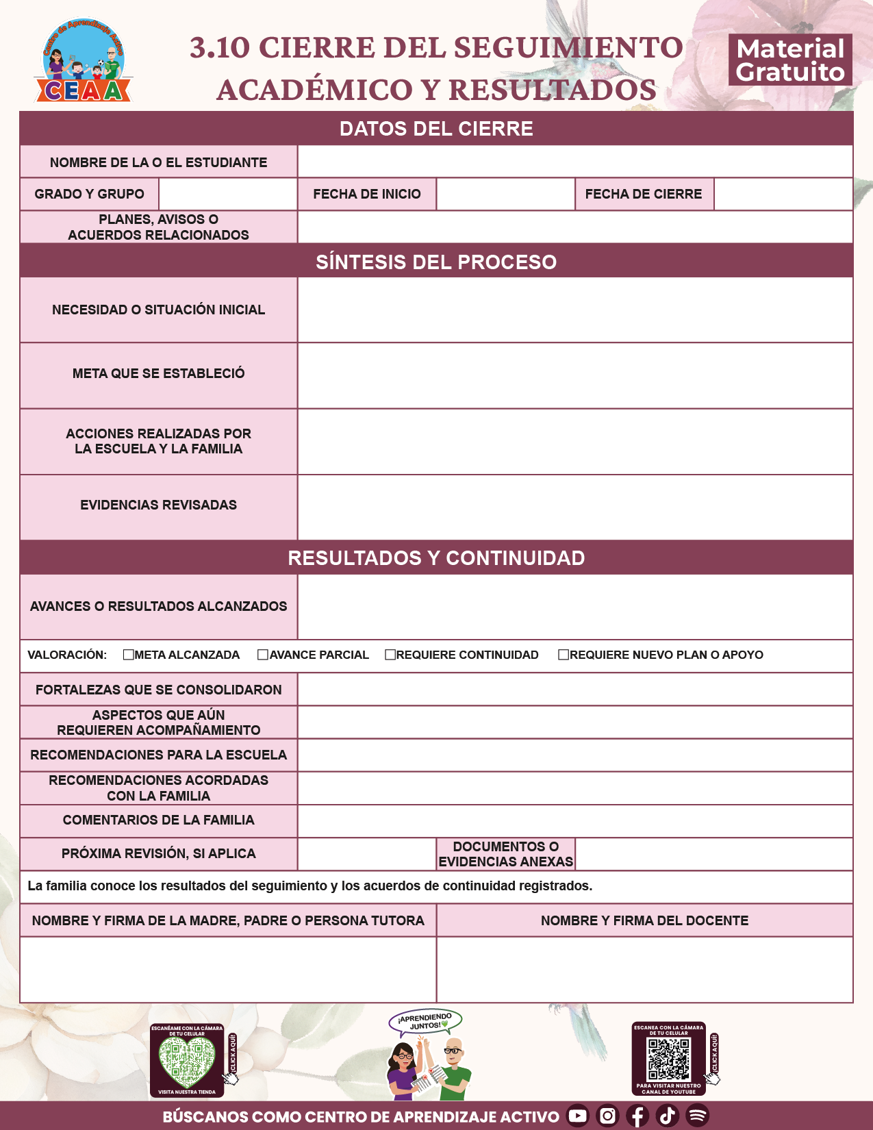 BITÁCORA PARA LA ORGANIZACIÓN Y SEGUIMIENTO PARA LA ATENCIÓN A MADRES Y PADRES DE FAMILIA V1 en PDF