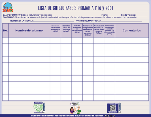 FASE 3 ENYS Situaciones de violencia, injusticia o discriminación, que afectan a integrantes de nuestras familias, la escuela o la comunidad.