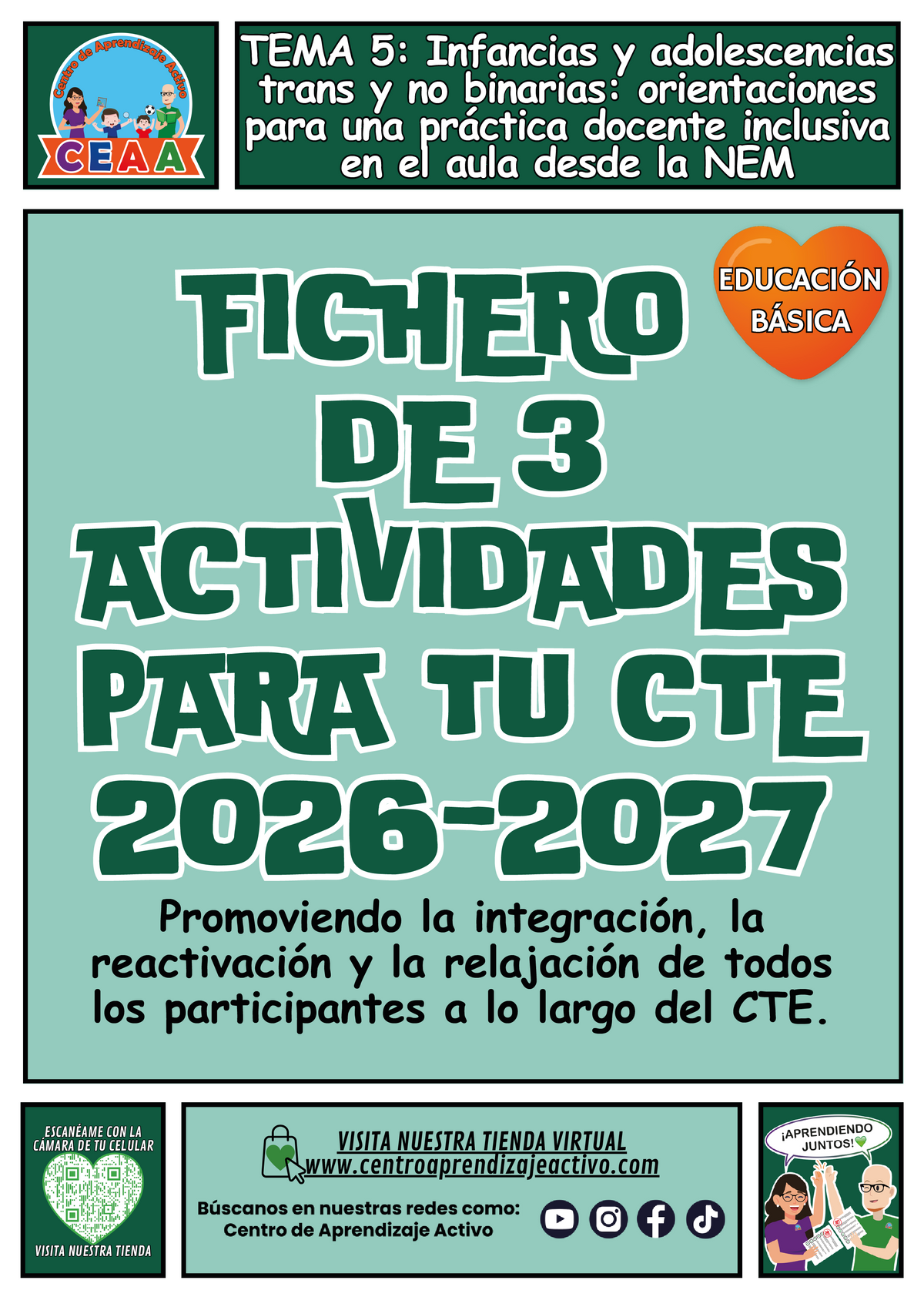 Fichero de 3 Actividades para tu CTE Educación Básica Tema 5
