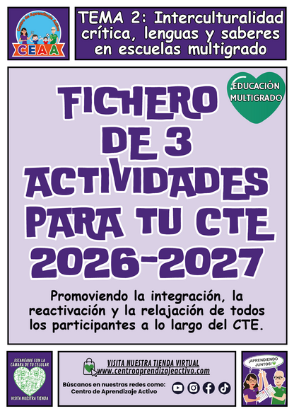 Fichero de 3 Actividades para tu CTE Educación Multigrado Tema 2
