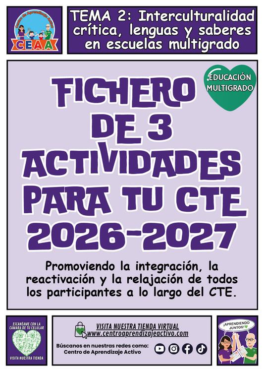💚 Fichero de 3 Actividades para tu CTE Educación Multigrado Tema 2