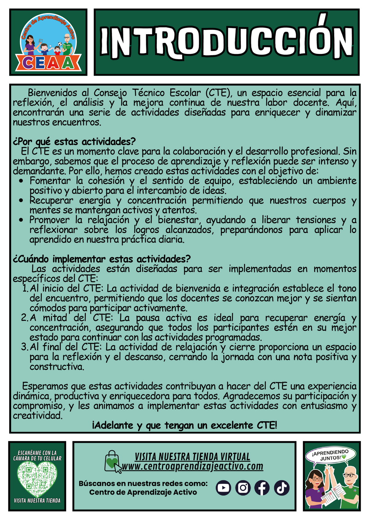 Fichero de 3 Actividades para tu CTE Educación Básica Tema 5