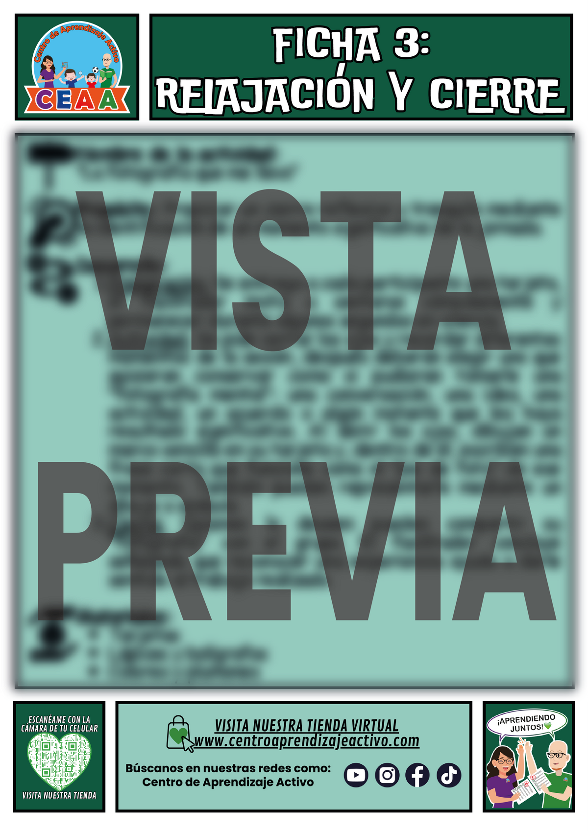Fichero de 3 Actividades para tu CTE Educación Básica Tema 5