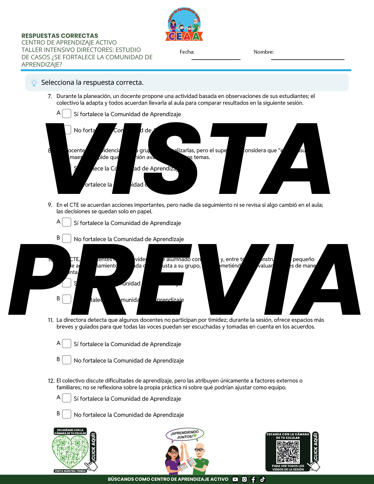 Juegos de Estudio para Imprimir Taller Intensivo Directores Enero 2026 en PDF