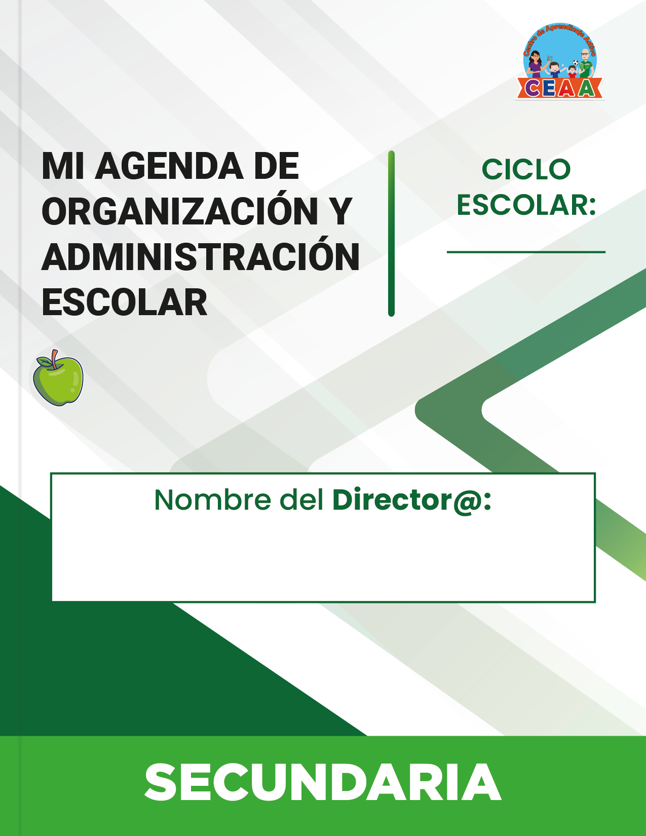 Agenda Formal Verde DIRECTOR Secundaria