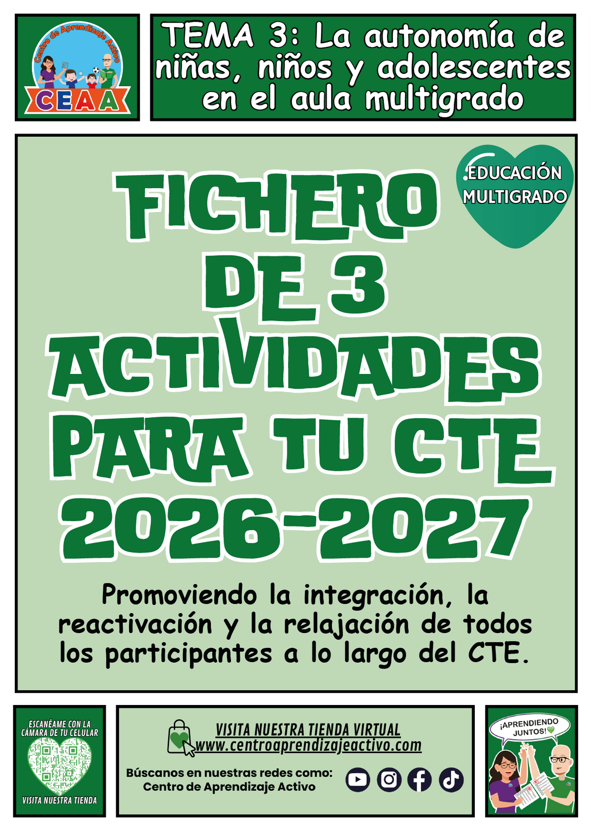 Fichero de 3 Actividades para tu CTE Educación Multigrado Tema 3