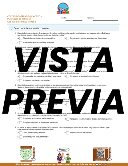 Juegos de Estudio para Imprimir CTE Fase Intensiva Tema 3 y 4 en PDF