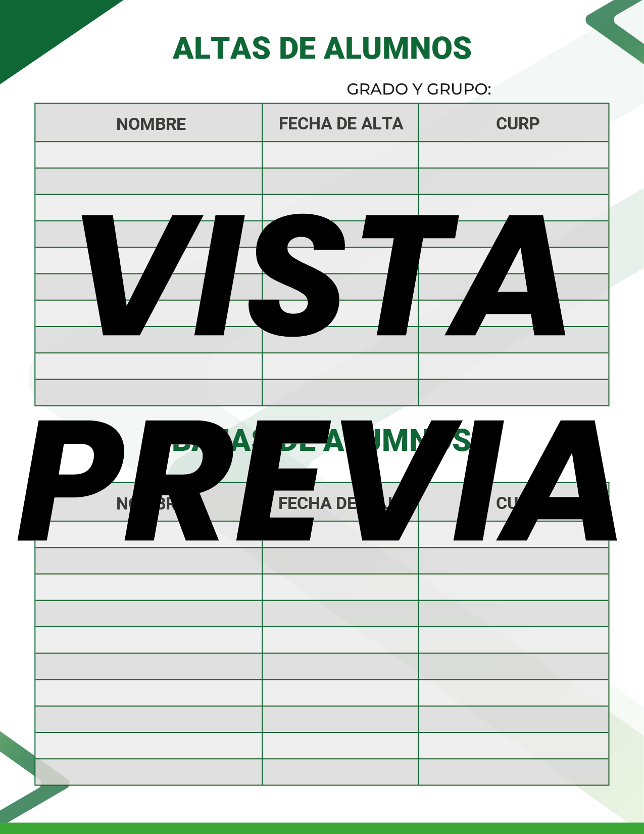 Agenda Formal Verde DIRECTOR Secundaria