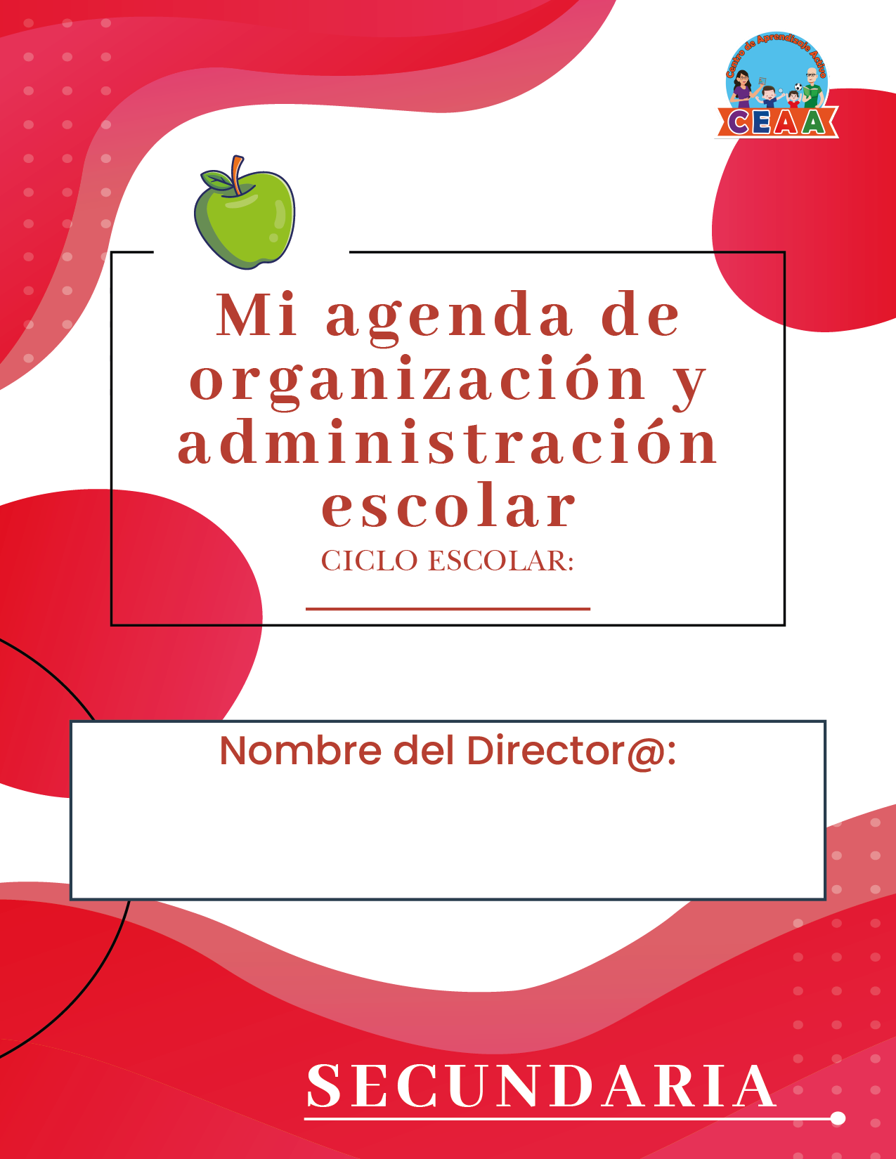 Agenda Roja DIRECTOR Secundaria