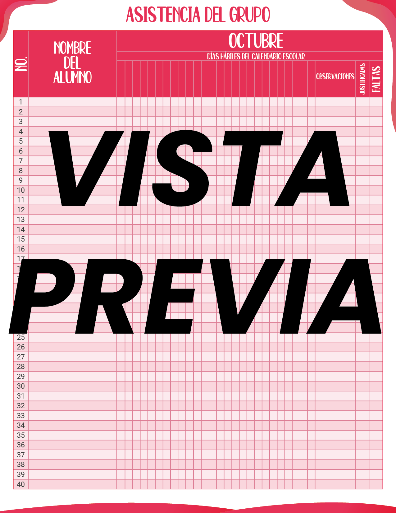 Agenda Roja MAESTRO Preescolar