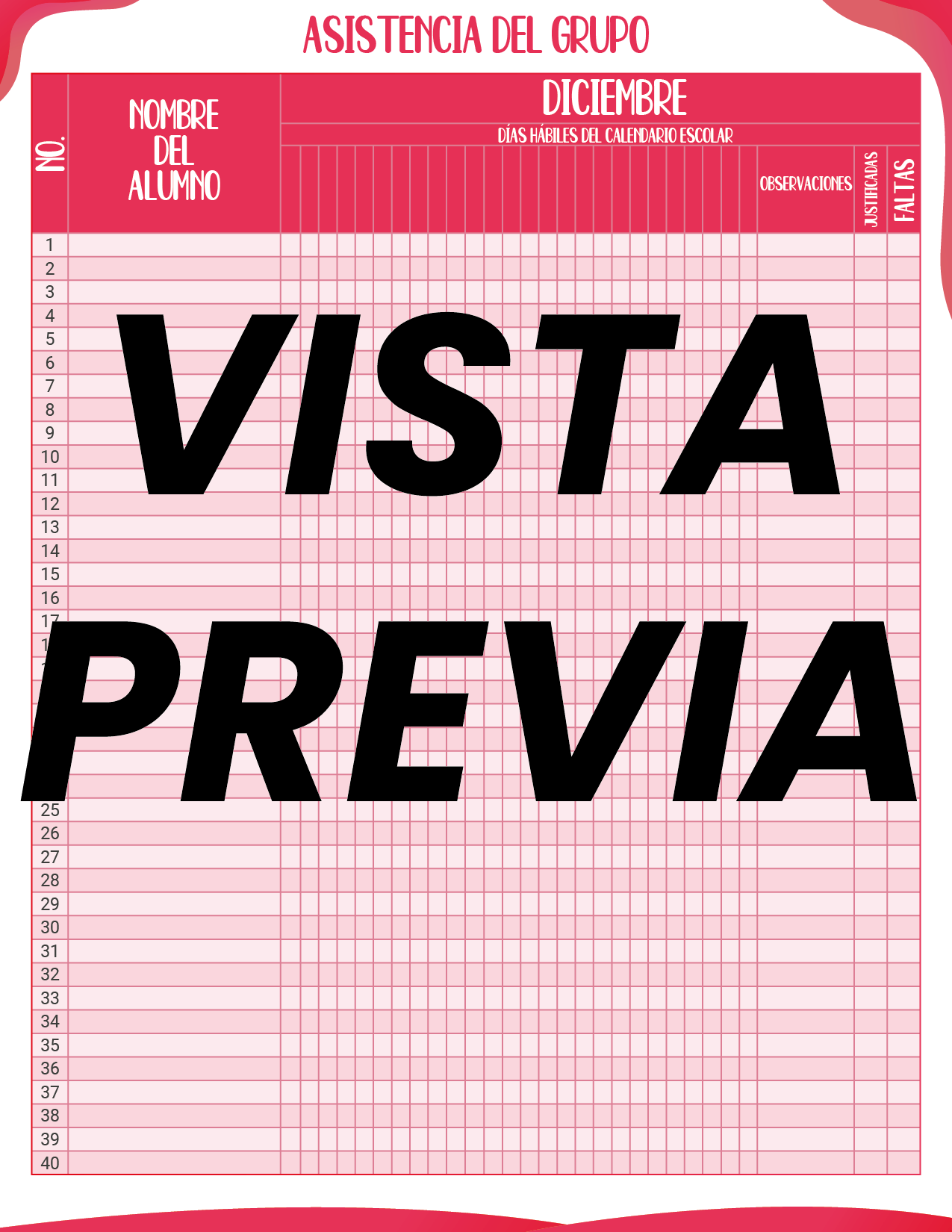 Agenda Roja MAESTRO Preescolar