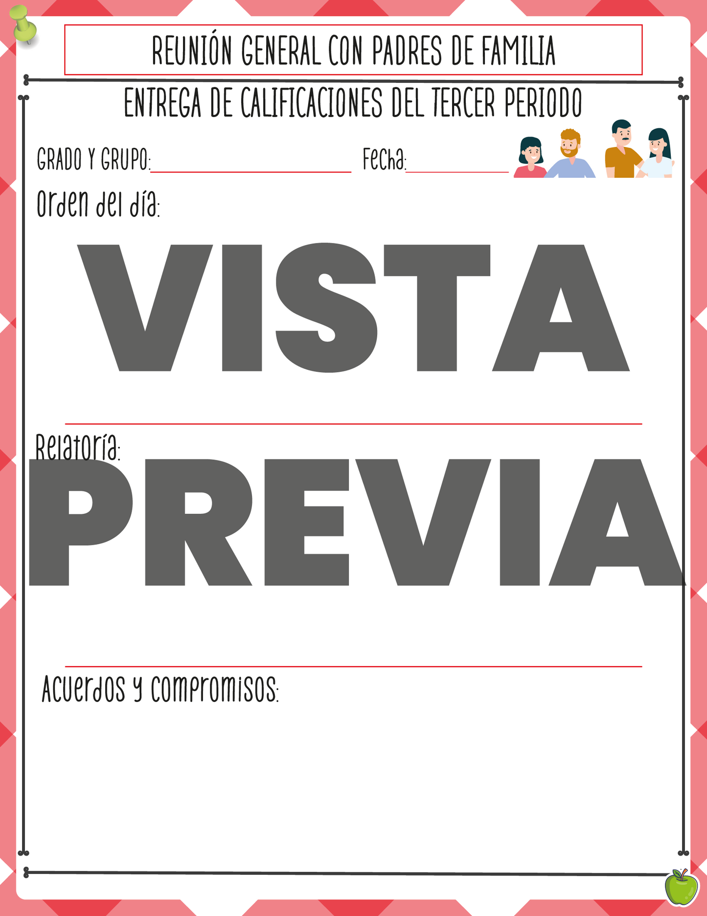 Agenda Roja MAESTRO Secundaria Ciclo Escolar 2024 - 2025 en PDF