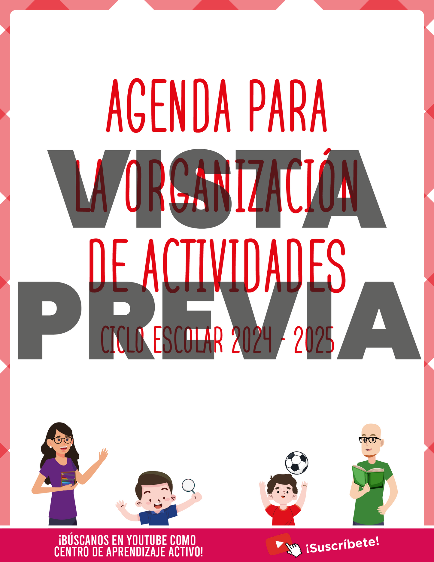 Agenda Roja MAESTRO Secundaria Ciclo Escolar 2024 - 2025 en PDF