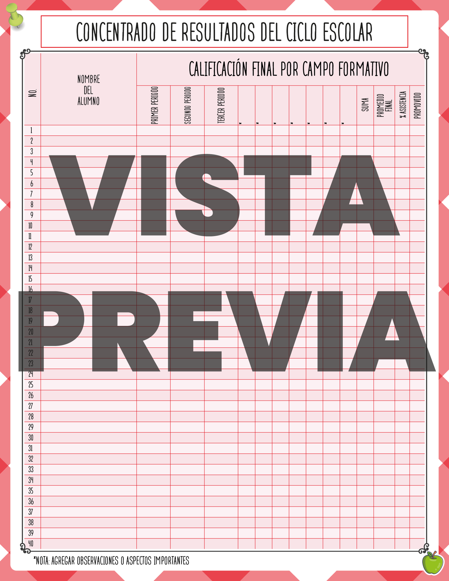 Agenda Roja MAESTRO Secundaria Ciclo Escolar 2024 - 2025 en PDF