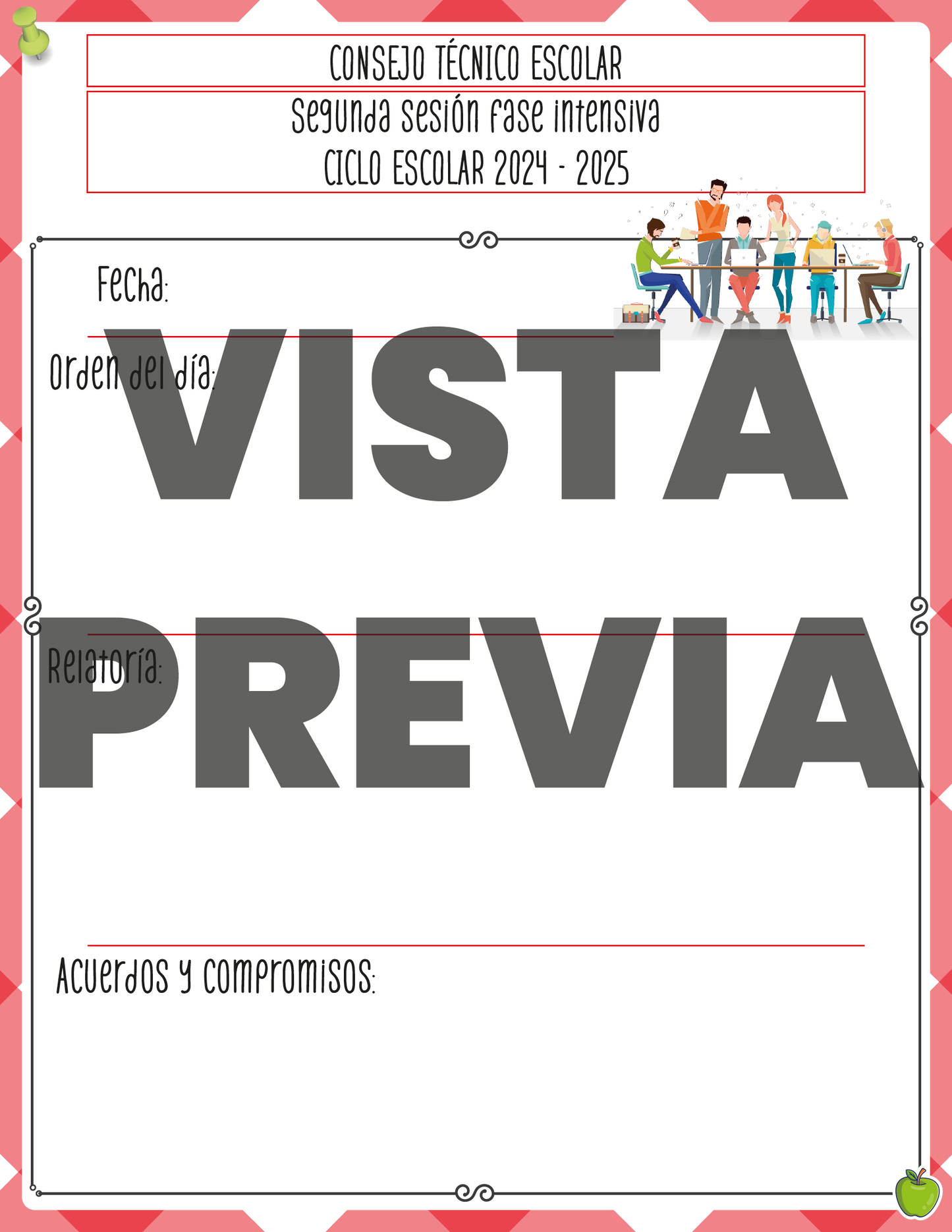 Agenda Roja MAESTRO Secundaria Ciclo Escolar 2024 - 2025 en PDF