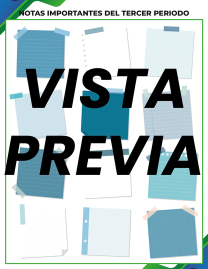 Agenda Formal Verde-azul MAESTRO Preescolar
