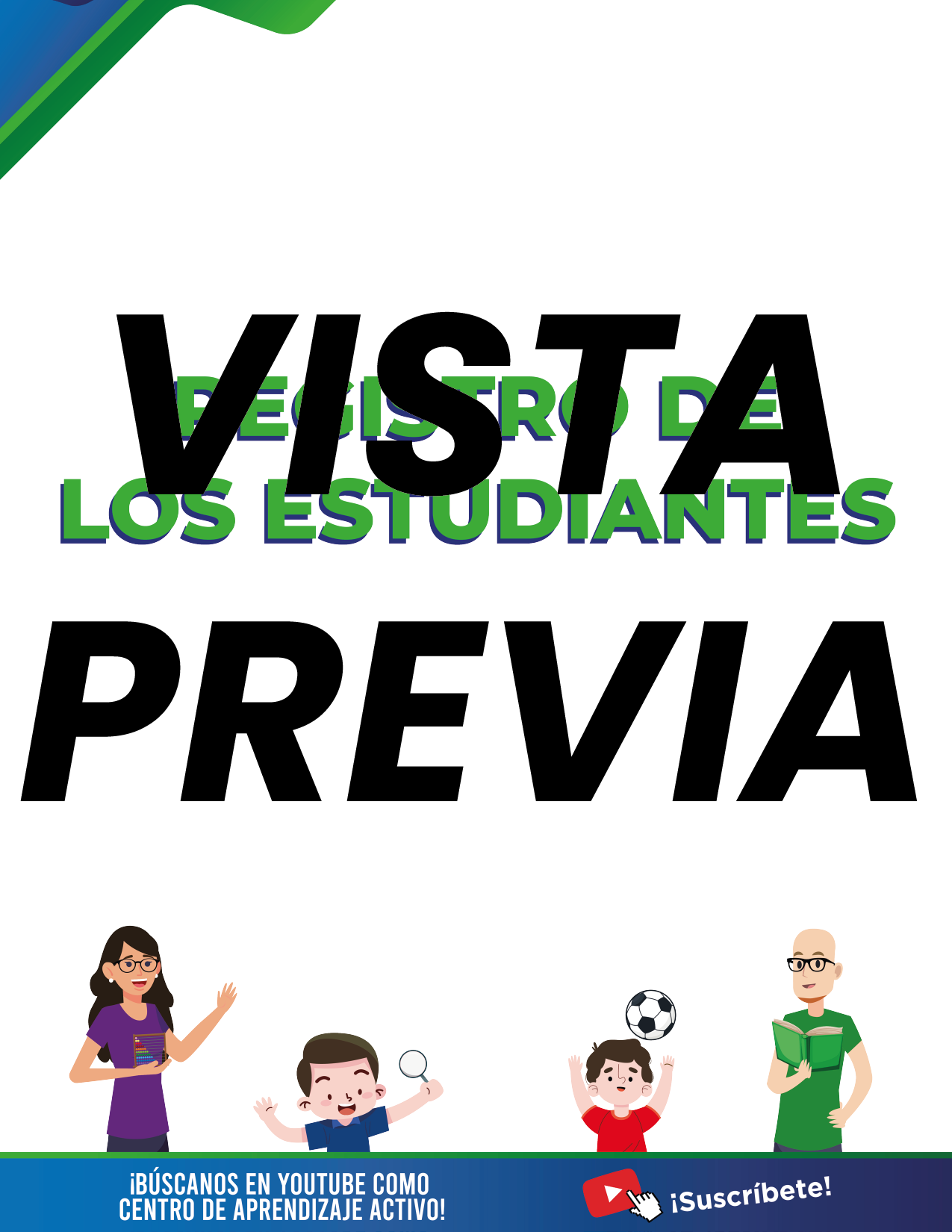 Agenda Formal Verde-azul MAESTRO Preescolar