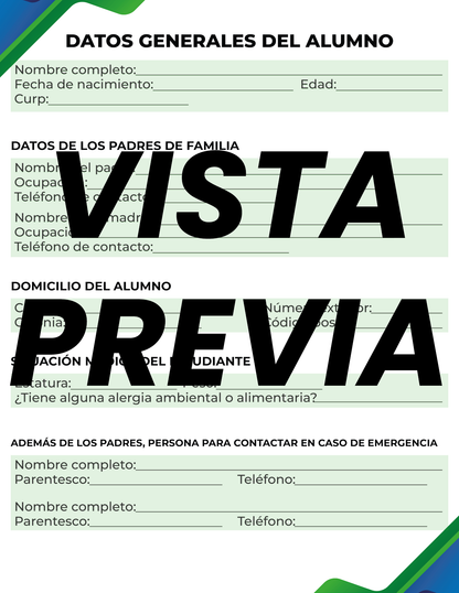 Agenda Formal Verde-azul MAESTRO Preescolar