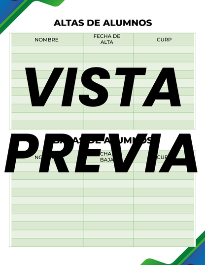 Agenda Formal Verde-azul MAESTRO Preescolar