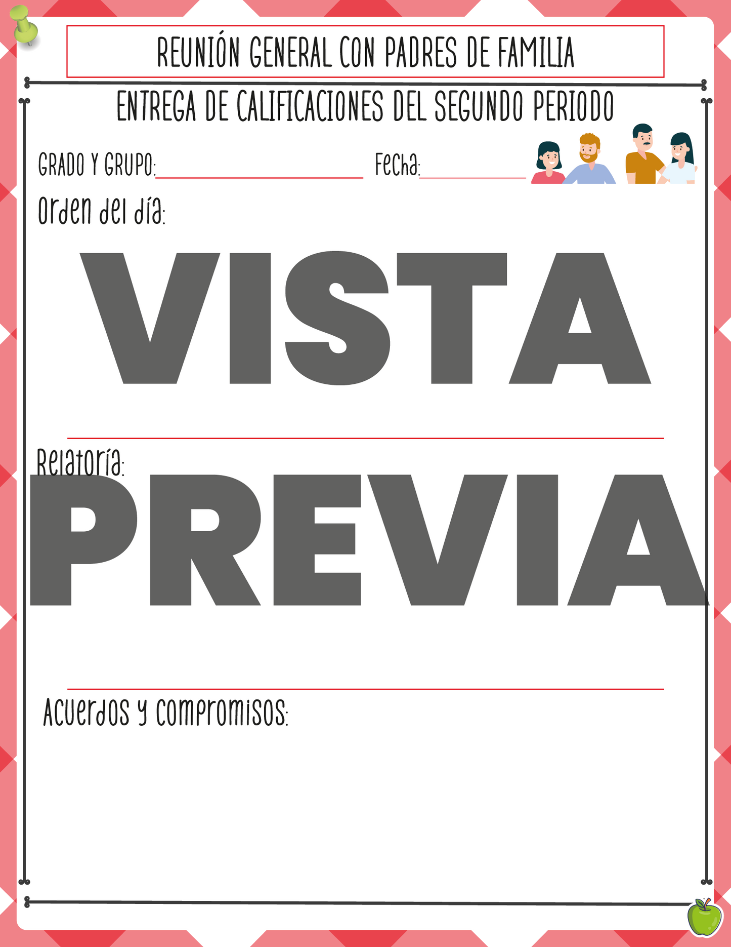 Agenda Roja MAESTRO Secundaria Ciclo Escolar 2024 - 2025 en PDF