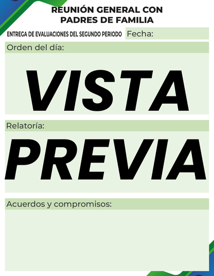 Agenda Formal Verde-azul MAESTRO Preescolar