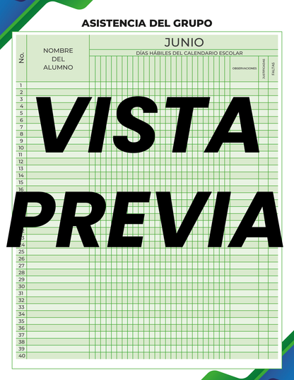 Agenda Formal Verde-azul MAESTRO Preescolar