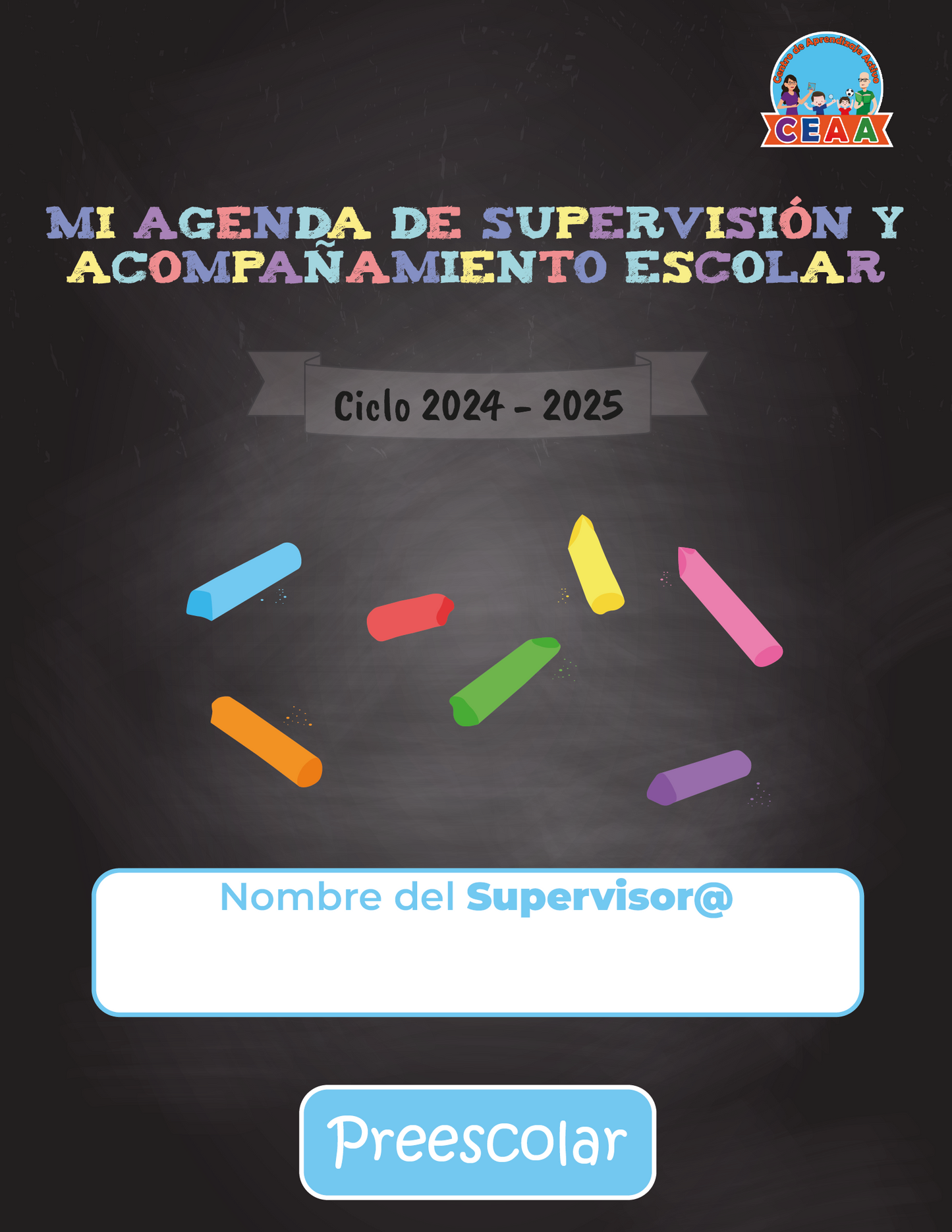 Agenda Gises SUPERVISOR Preescolar Ciclo Escolar 2024 - 2025 en PDF