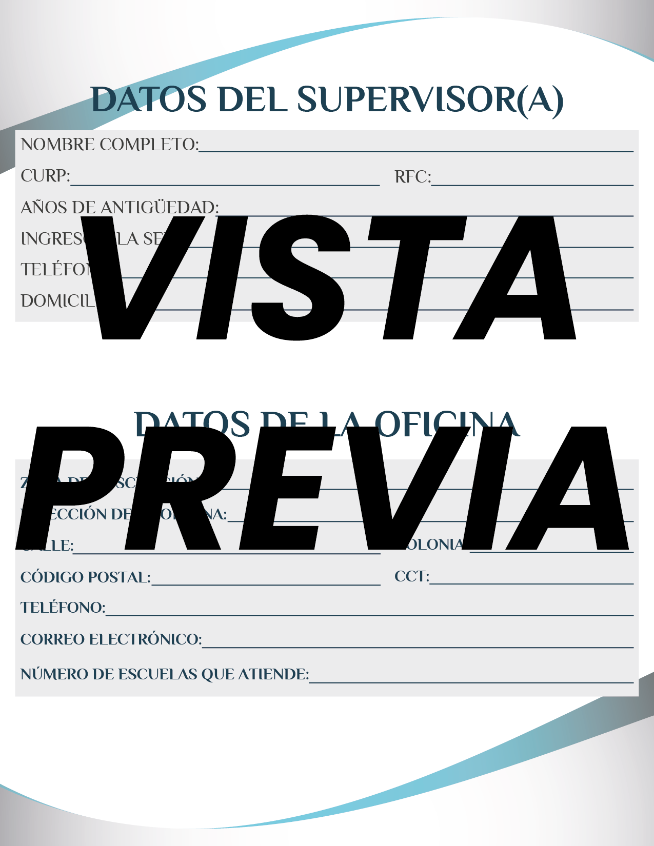 Agenda forma Azul SUPERVISOR Primaria