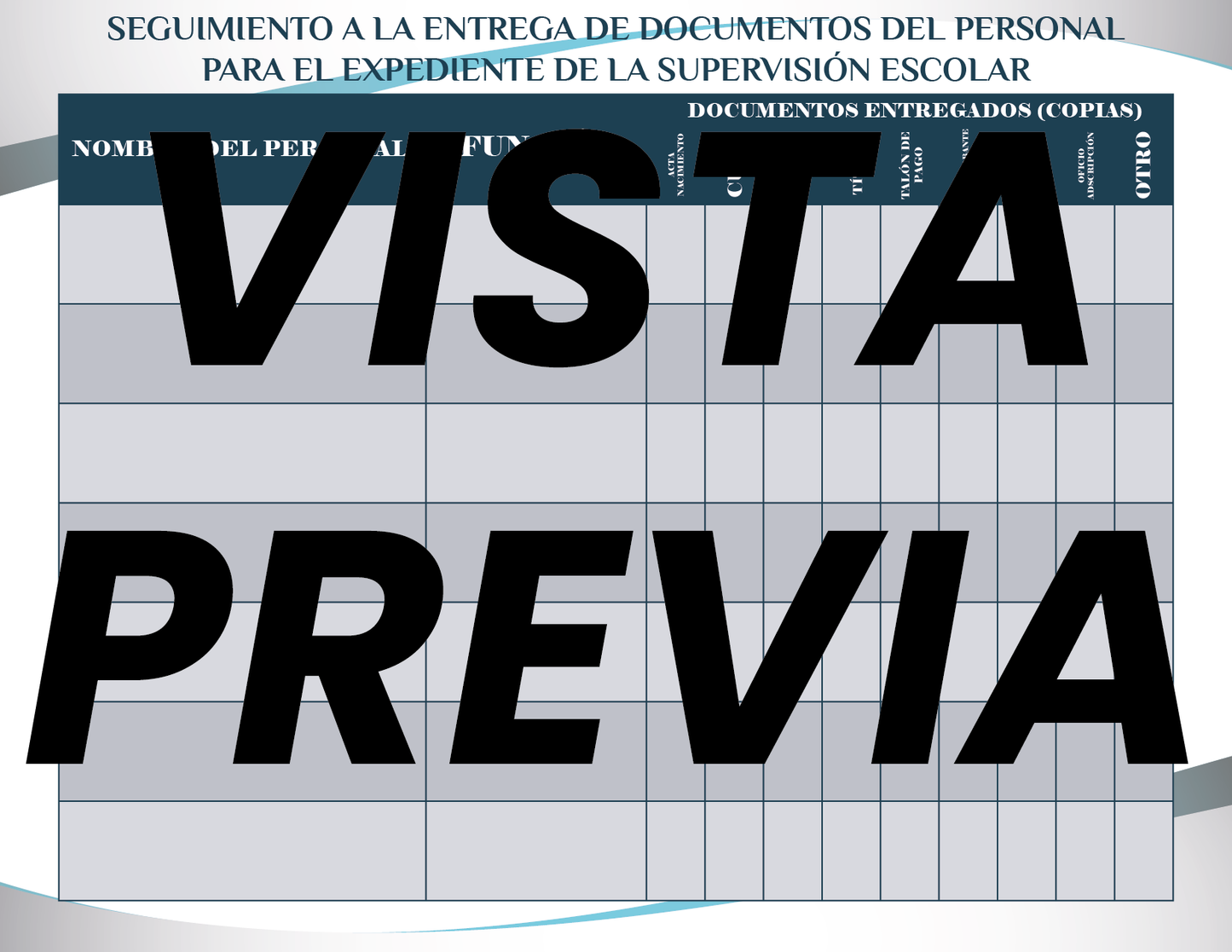 Agenda forma Azul SUPERVISOR Primaria