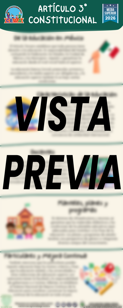 Infografía ARTÍCULO 3° CONSTITUCIONAL - MEDIA SUPERIOR