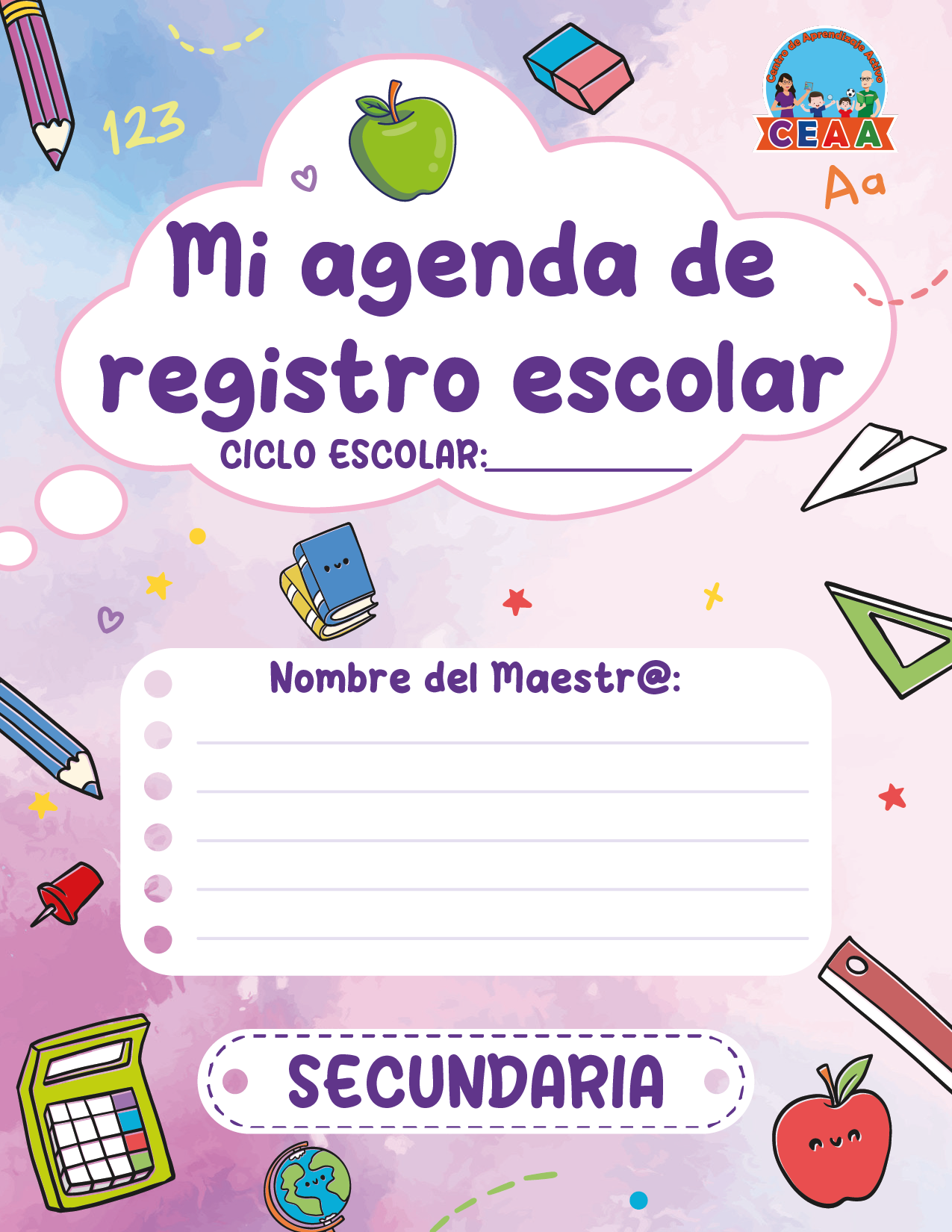 Agenda Colorida MAESTRO Secundaria