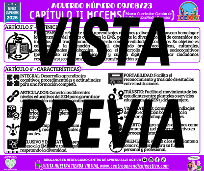 Infografía ACUERDO NÚMERO 09/08/23 - CAPÍTULO II MCCEMS - MEDIA SUPERIOR