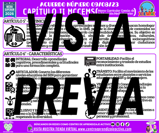 Infografía ACUERDO NÚMERO 09/08/23 - CAPÍTULO II MCCEMS - MEDIA SUPERIOR