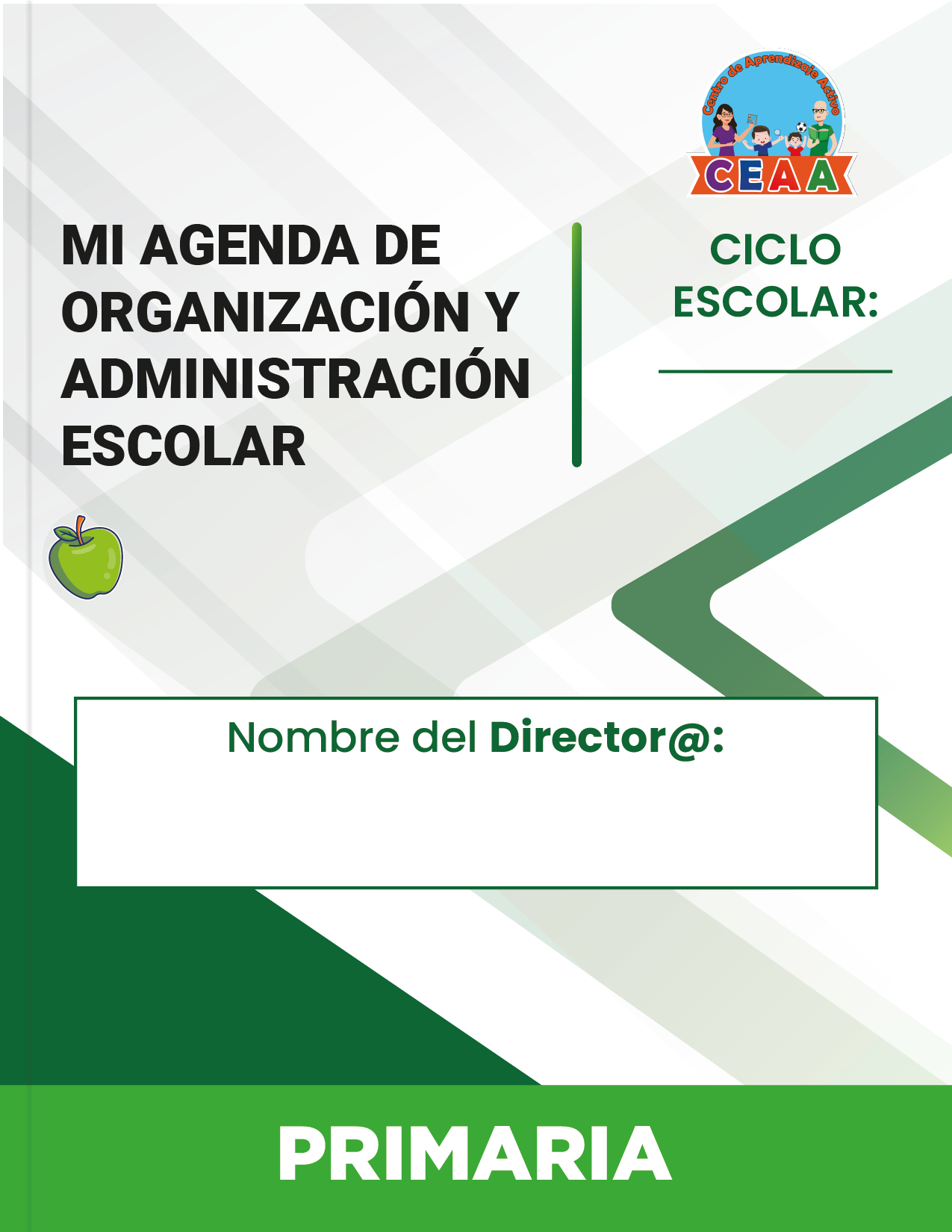 Agenda Formal Verde DIRECTOR Primaria