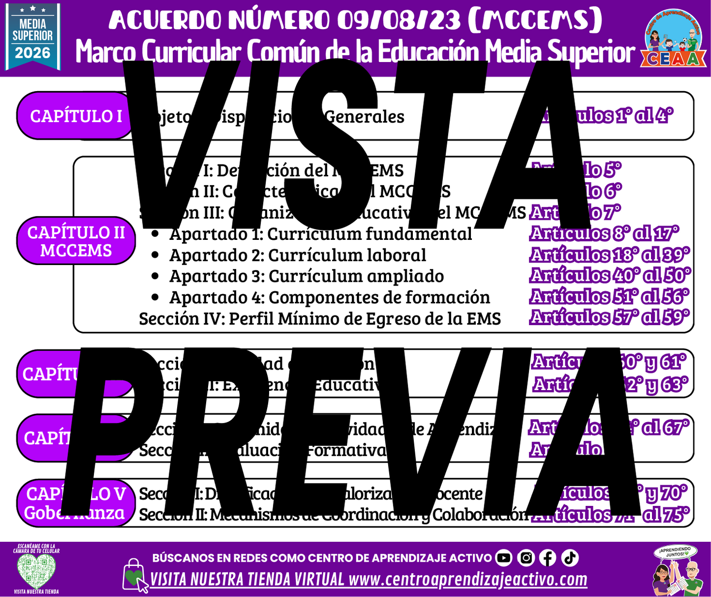 Infografía ACUERDO NÚMERO 09/08/23 - Marco Curricular Común de la Educación Media Superior - MEDIA SUPERIOR
