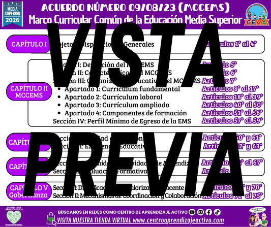 Infografía ACUERDO NÚMERO 09/08/23 - Marco Curricular Común de la Educación Media Superior - MEDIA SUPERIOR