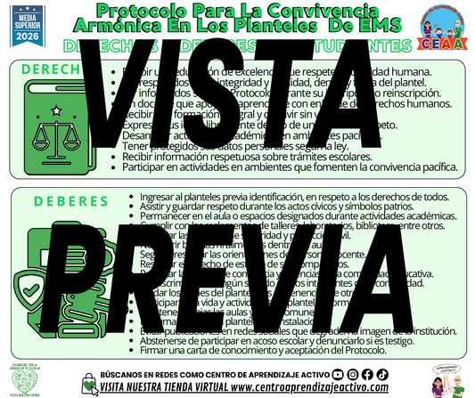 Infografía Protocolo Para La Convivencia Armónica En Los Planteles De EMS - Derechos Y Deberes de los Estudiantes - MEDIA SUPERIOR