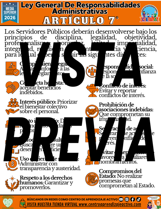Infografía Ley General De Responsabilidades Administrativas - Artículo 7 - MEDIA SUPERIOR