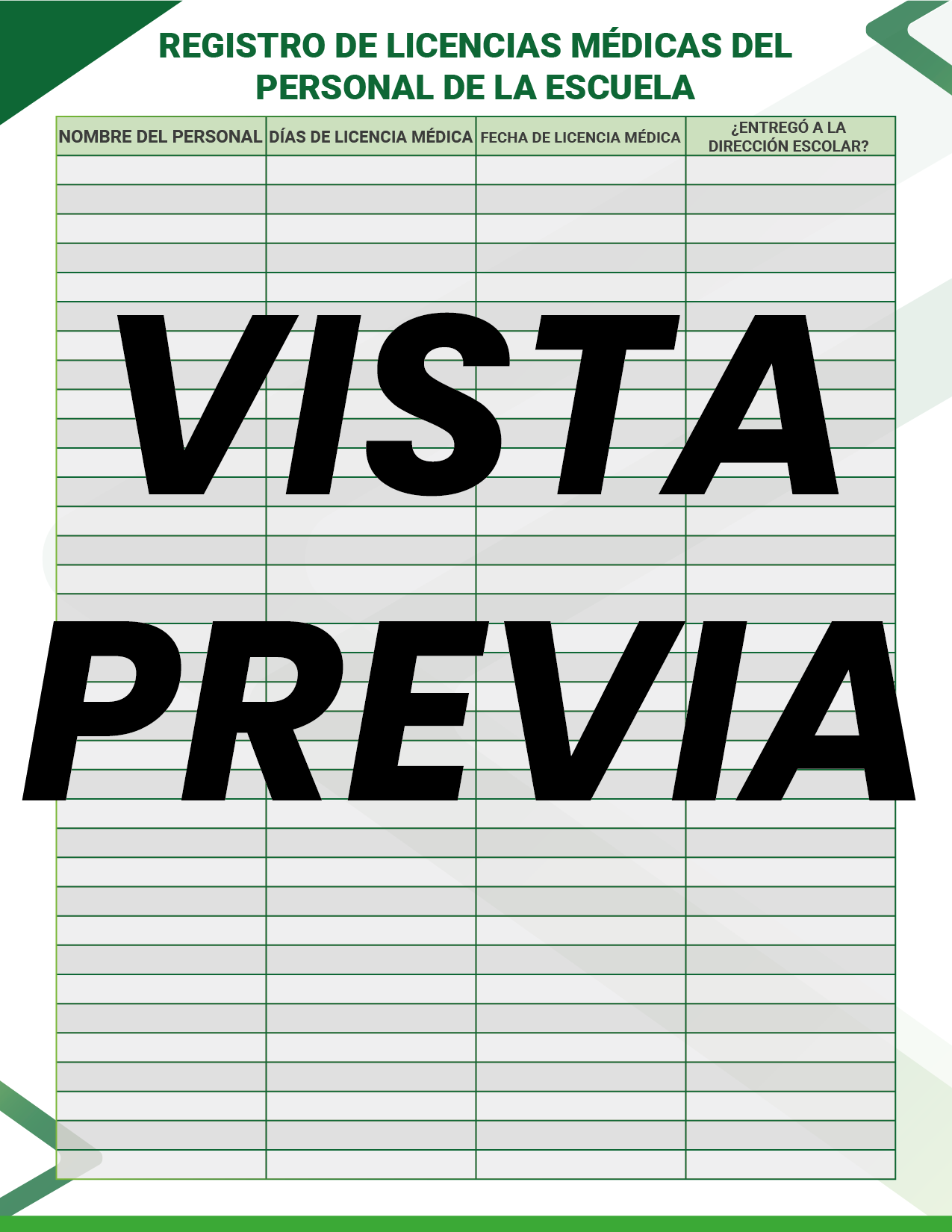 Agenda Formal Verde DIRECTOR Primaria