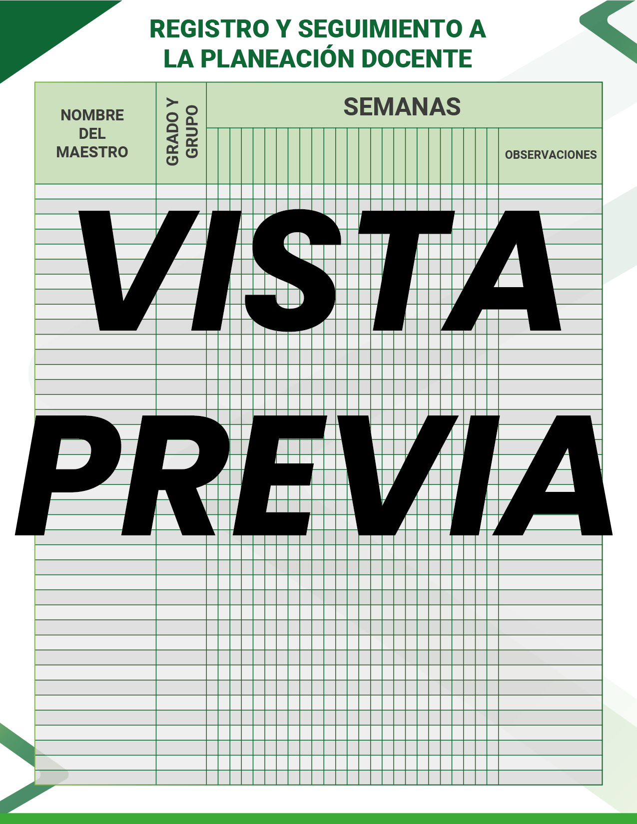 Agenda Formal Verde DIRECTOR Primaria