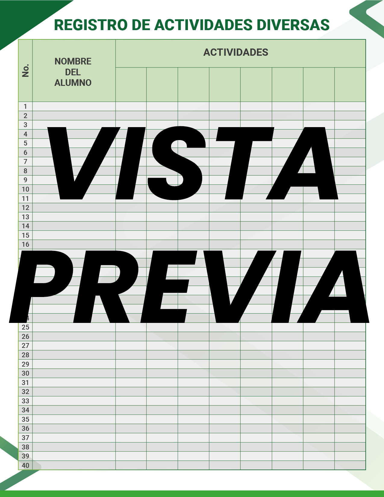 Agenda Formal Verde DIRECTOR Primaria