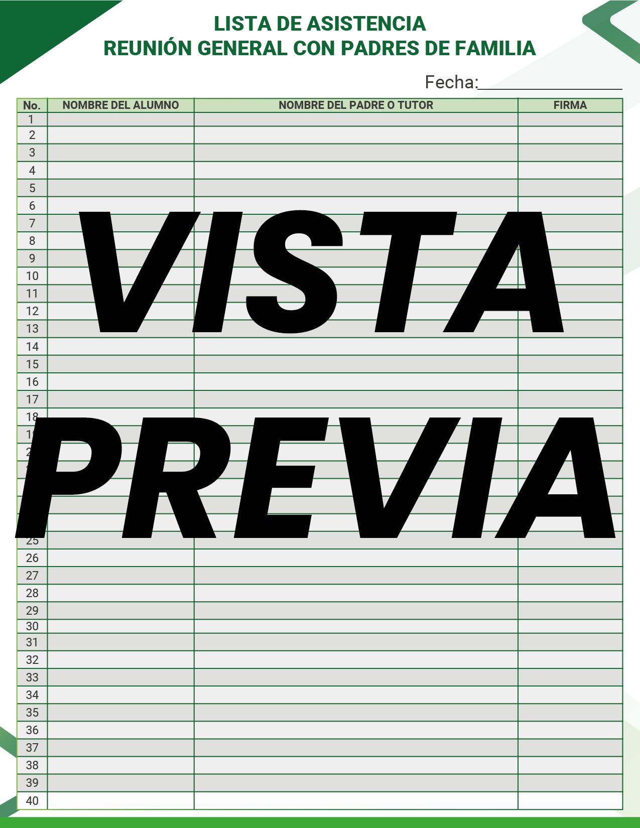 Agenda Formal Verde DIRECTOR Primaria