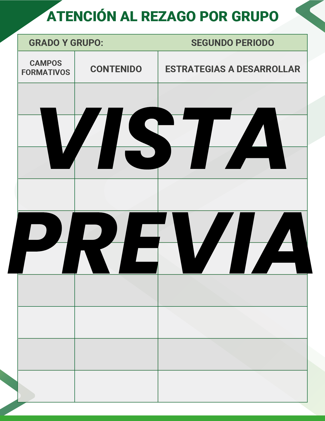 Agenda Formal Verde DIRECTOR Primaria