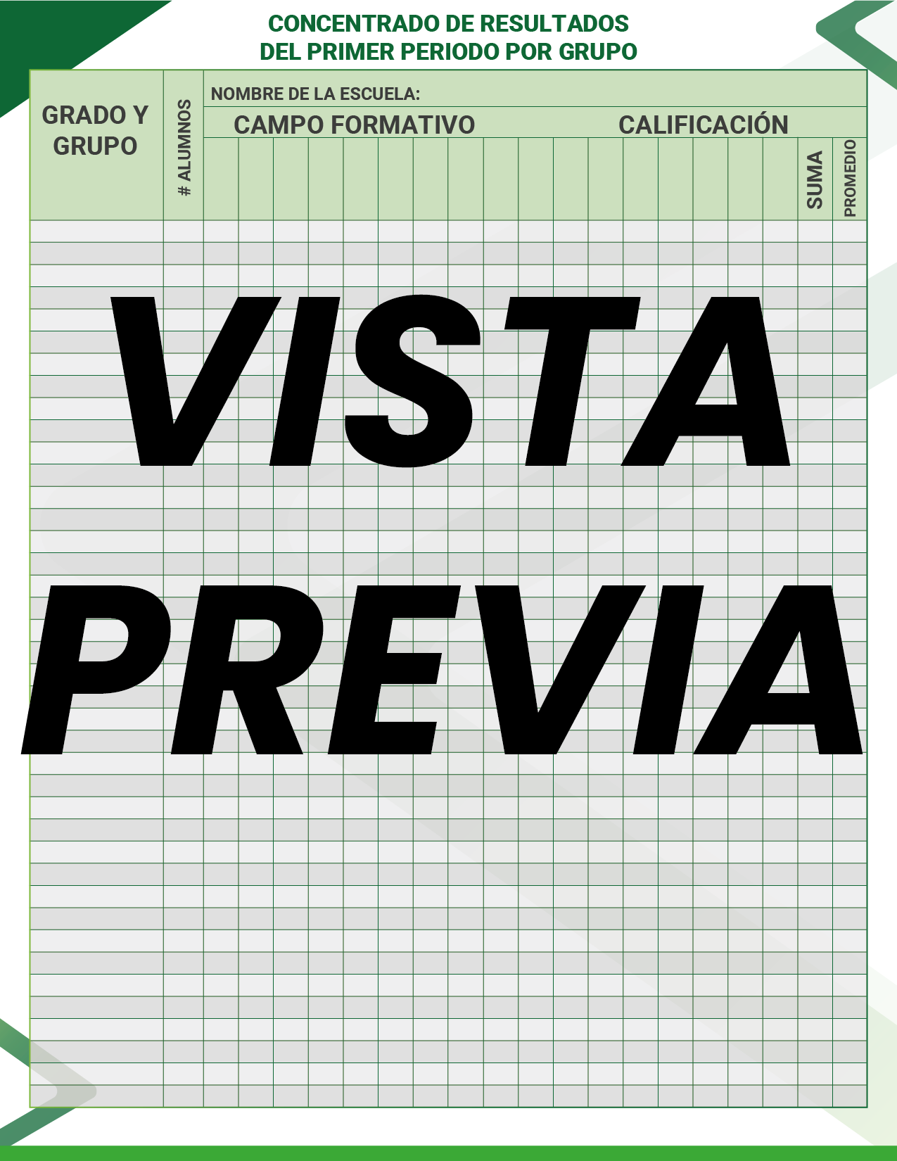 Agenda Formal Verde DIRECTOR Primaria