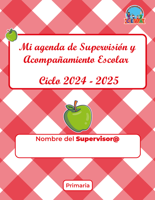 Agenda Manzana SUPERVISOR Primaria Ciclo Escolar 2024 - 2025